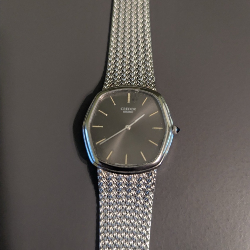 Vintage Seiko Credor 5931-5230 Quartz Silver Dial Men's Wrist Watch